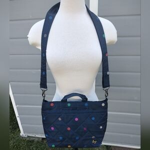 Lug Navy Polka Dot Crossbody Bag